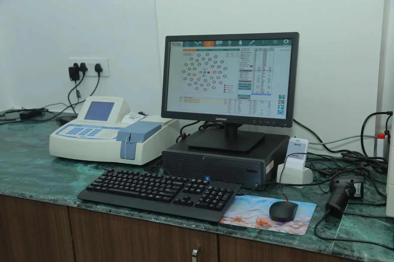 Pathology laboratory equipment at Apollo Clinic Jabalpur